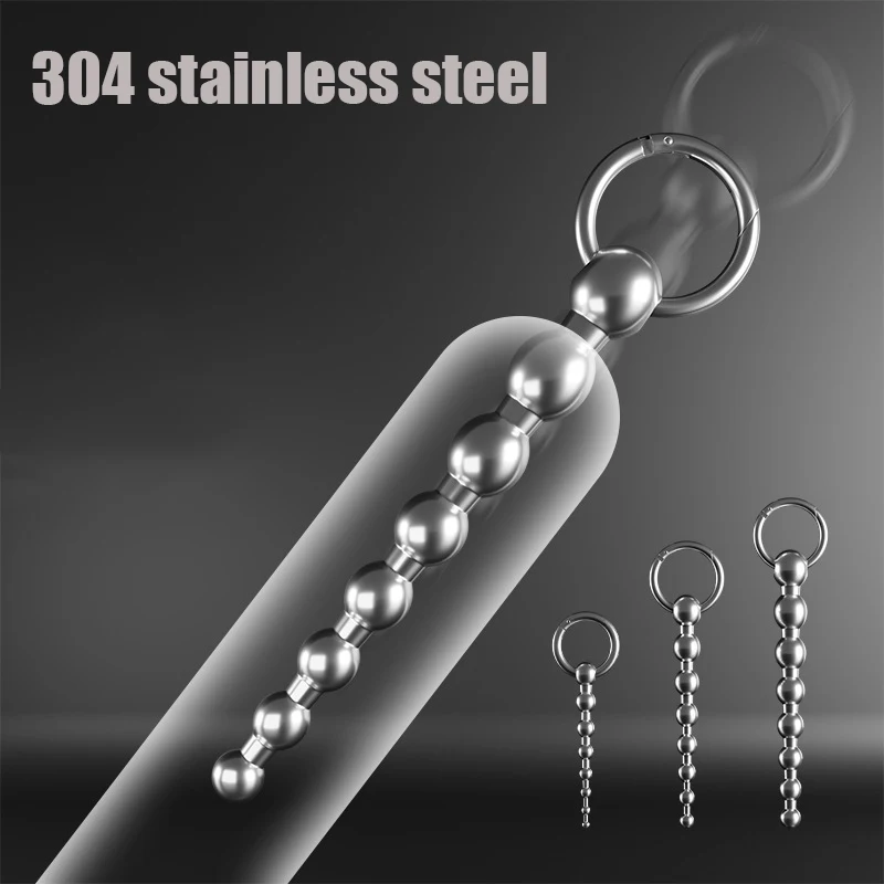 

Male Exercise Penis Plug Insert Beads 304 Stainless Steel Urethral Dilator Sounds Masturbation Sex Toys for Men