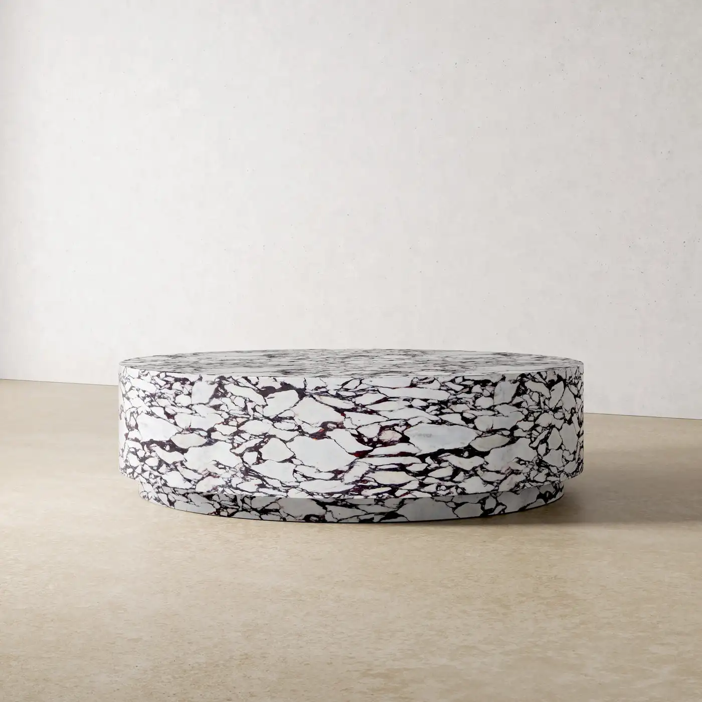 Villa Hall Black And White Zebra Pattern Round Table High End Styled Travertine Coffee Table