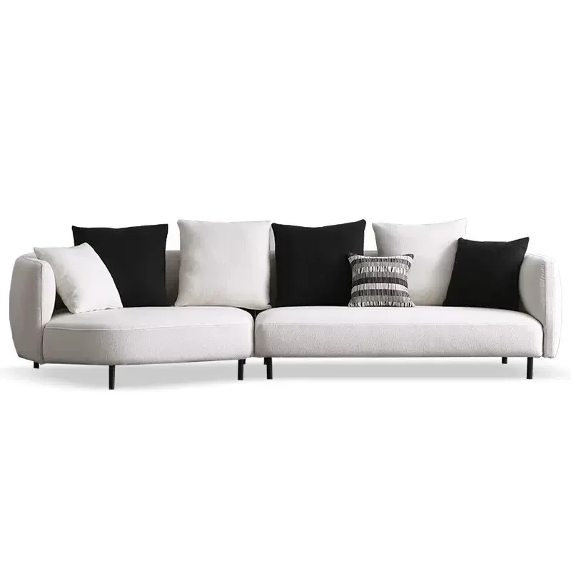 

Italian Simple Modern Design Fabric Sofa Living Room Special-shaped Combination Sofa Set