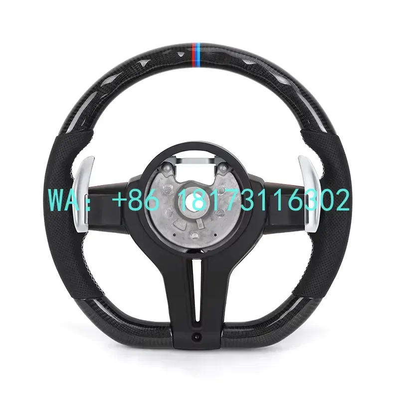 China Plant 2026 Half Perforated Leather M Performance Volant Carbon Fiber Steering Wheel F10 F22 F30 M3 F80 M4 F82 M2 F