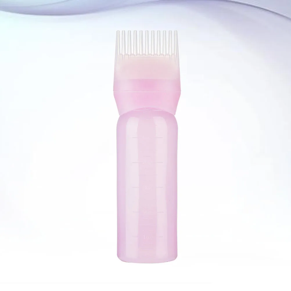 

Hair Coloring Bottle Applicator Pink Dye Comb Style Shampoo Tool Salon Home Use Practical Lightweight Plastic Durability Easy