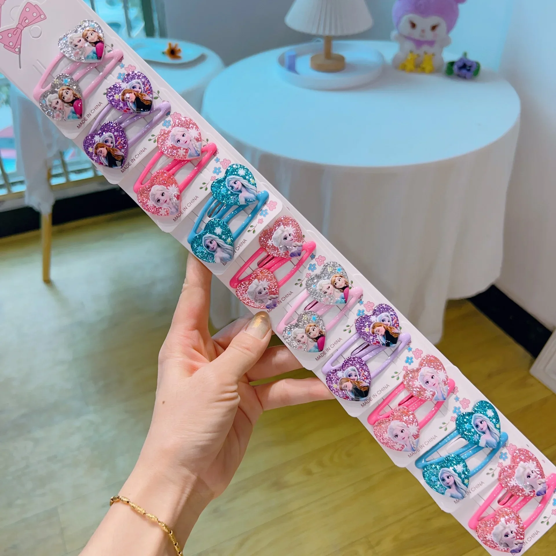 ディズニー冷凍エルサミッキーマウスヘアクリップ子供のヘアロープヘアアクセサリーヘアピンゴムバンド新しいかわいい女の子のヘアリング