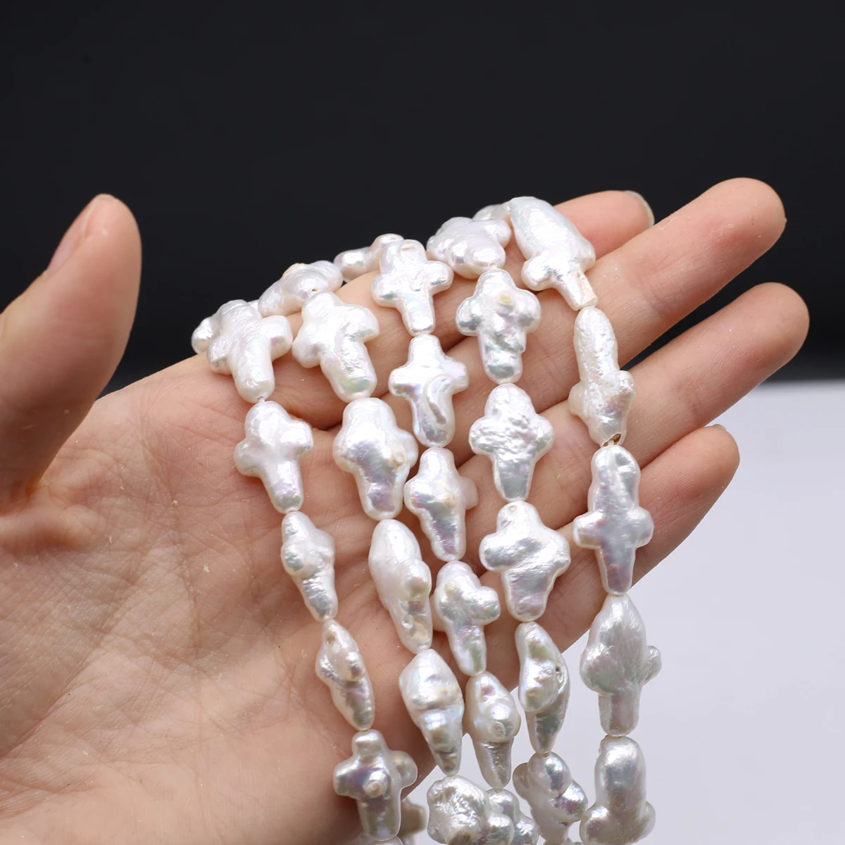 

High Quality Natural Freshwater Pearls Cross Shape Spacer Beads for Jewelry Making Supplies DIY Necklace Bracelet Accessories