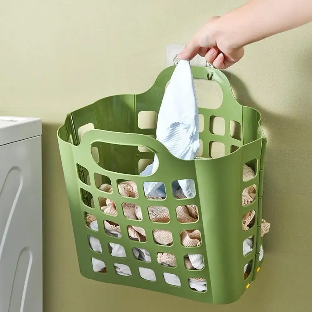 Wall Mounted Laundry Basket PP Clothes Bin Folding Clothes Basket Wall Hanging Laundry Hamper cesto ropa sucia корзина для белья