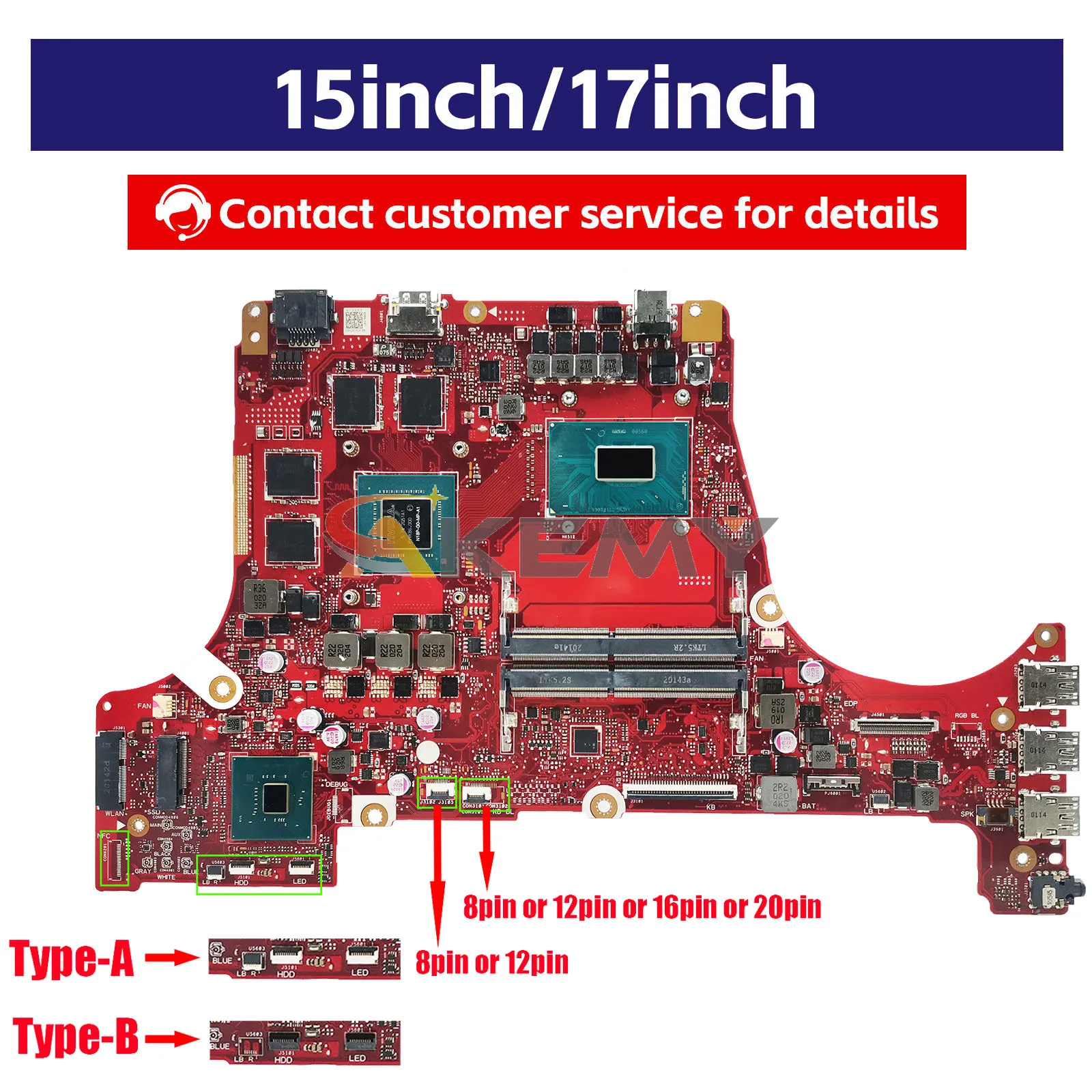 For ASUS ROG G531GT G531G G531GD G731GT FX531GT GL731GT Laptop Motherboard I5-9300H I7-9750H CPU GTX1050/V4G 100% Tested OK