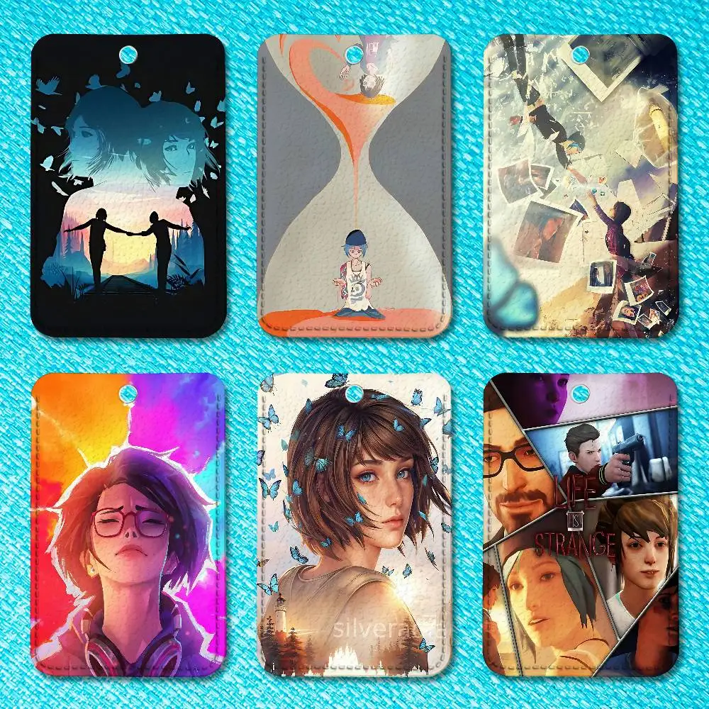 

L-Life Is S-Strange Game Premium PU Leather Card for Daily Use Holder Card Case with Metal Carabiner Customizable Design