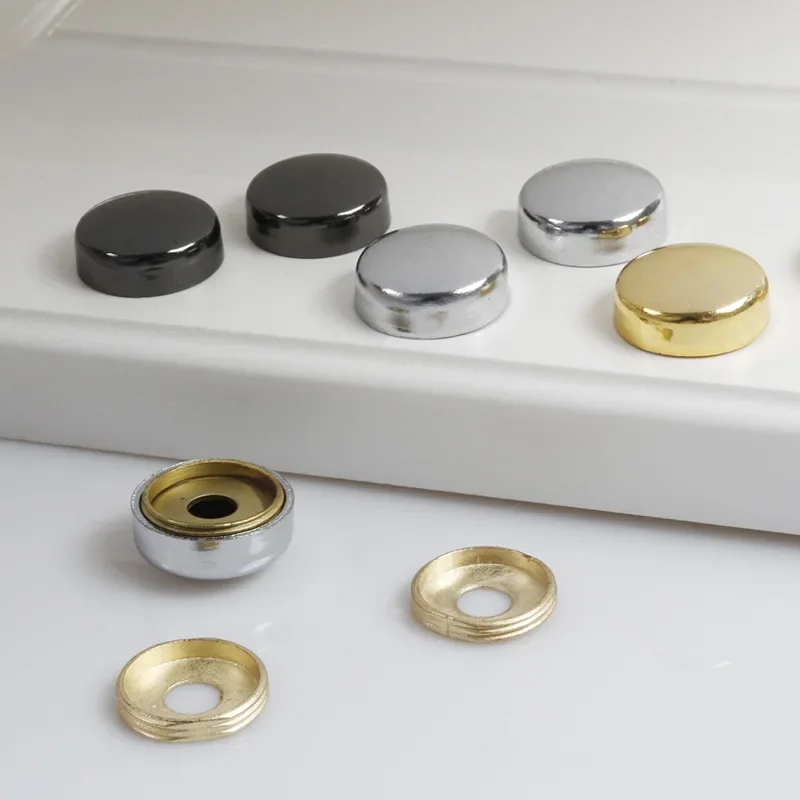 Iron Mirror Nails Advertising Screws Round Iron Decorative Caps Bathroom Glass Mirror Buttons Furniture Hardware Accessories