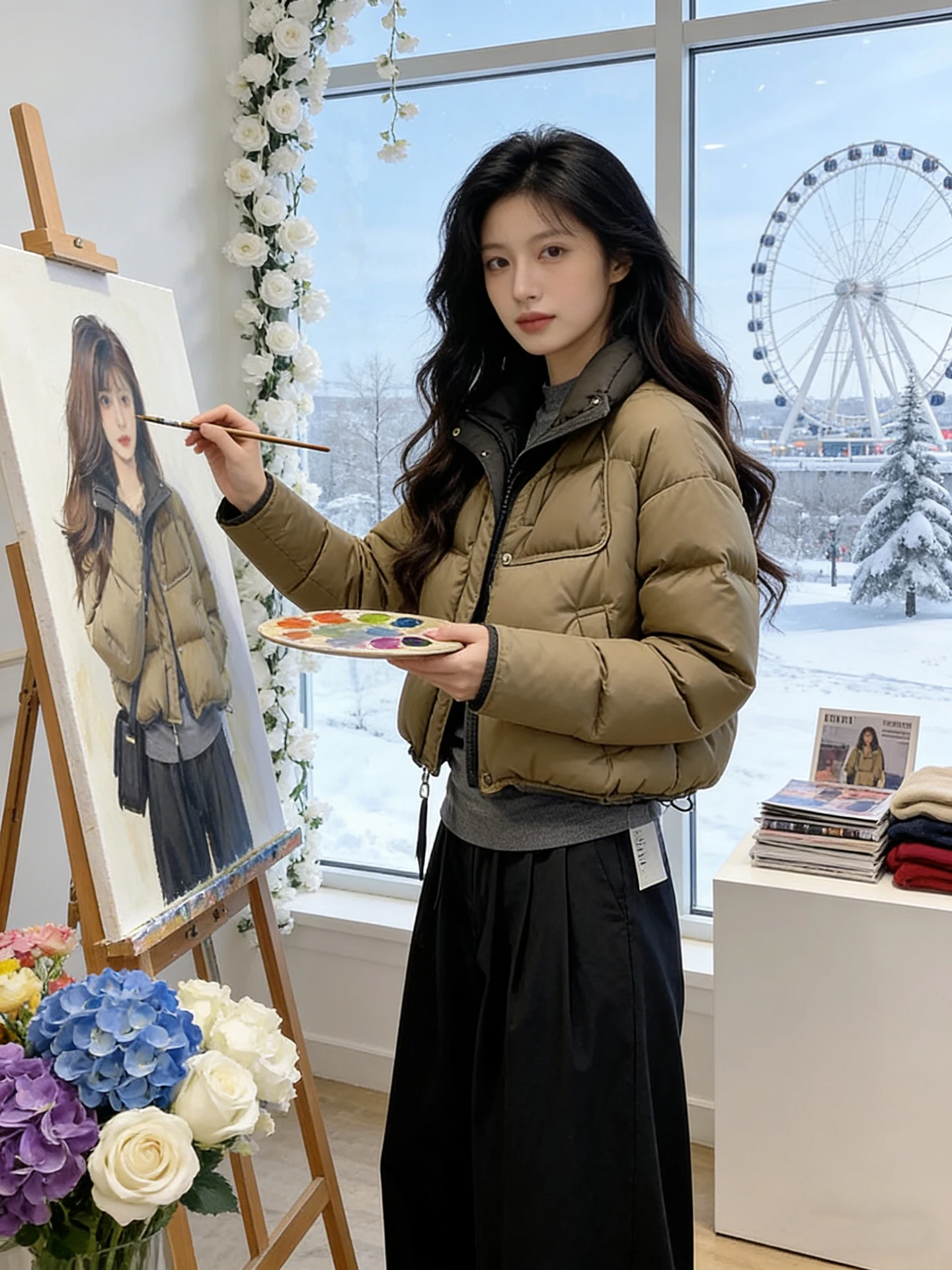 

Корейский Sle ретро цветной Blo ort воротник-стойка из тонкого хлопка, женское зимнее теплое пальто, привлекательная верхняя одежда