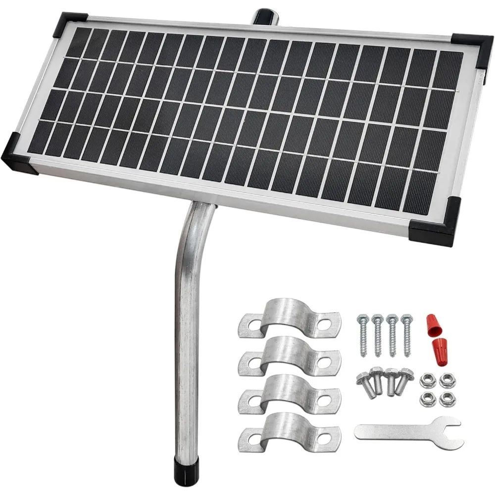 10W Solar Panel Kit for Automatic Gate Openers Compatible with Mighty Mule Systems