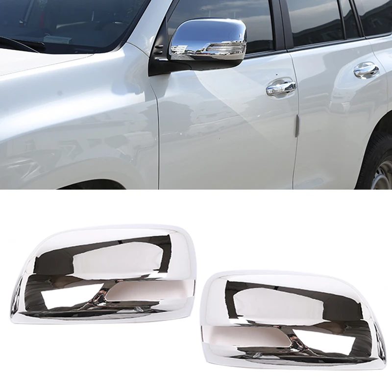 For Toyota Land Cruiser Prado FJ150 150 2010-2018 Auto ABS Chrome Side Rearview Mirror Cap Cover Trim Accessories