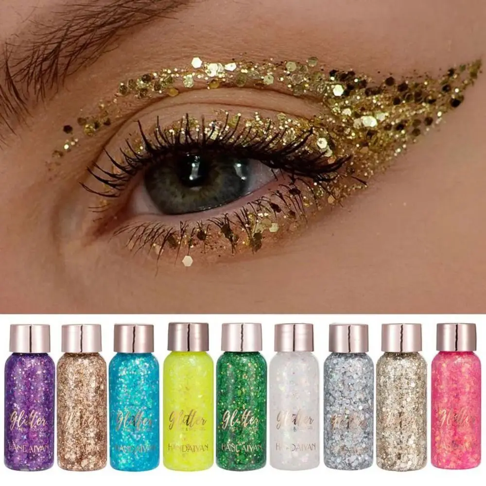 Festival Nail Art Dekor Party Haut Pigment Schönheit Gesicht Schimmer Gel Glitter Pailletten Lidschatten Auge Glitter Nagel Haar Körper Juwelen