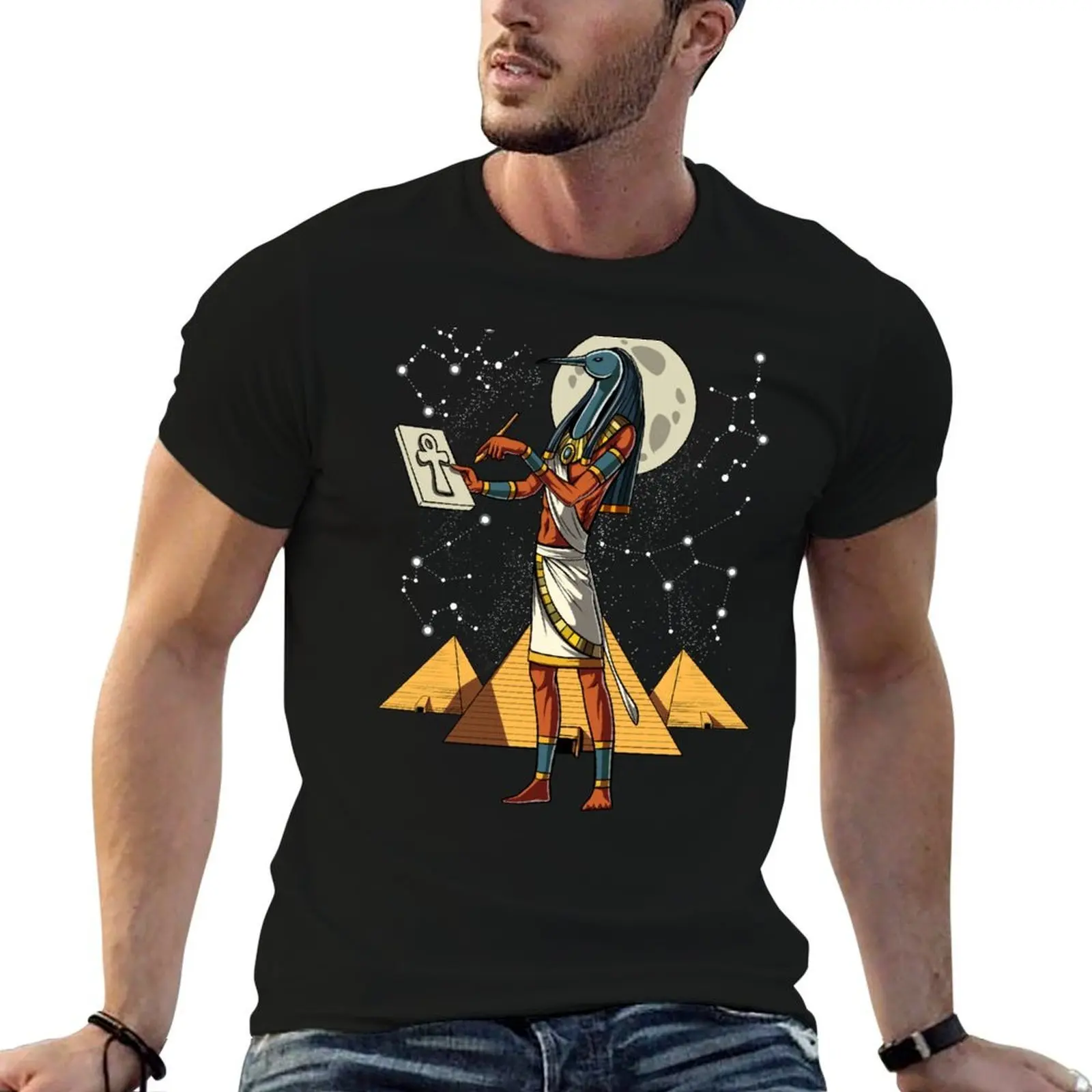 

Egyptian God Thoth T-Shirt g man t shirts for men man t shirt cotton high quality T-Shirt