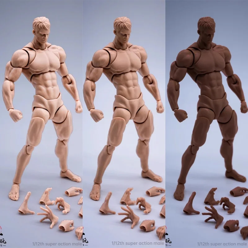 16cm Wind Toys Fmw001 Super Flexible Muscle Body Poseable Figure With Replacement Hands For Model Customization Projects Toy