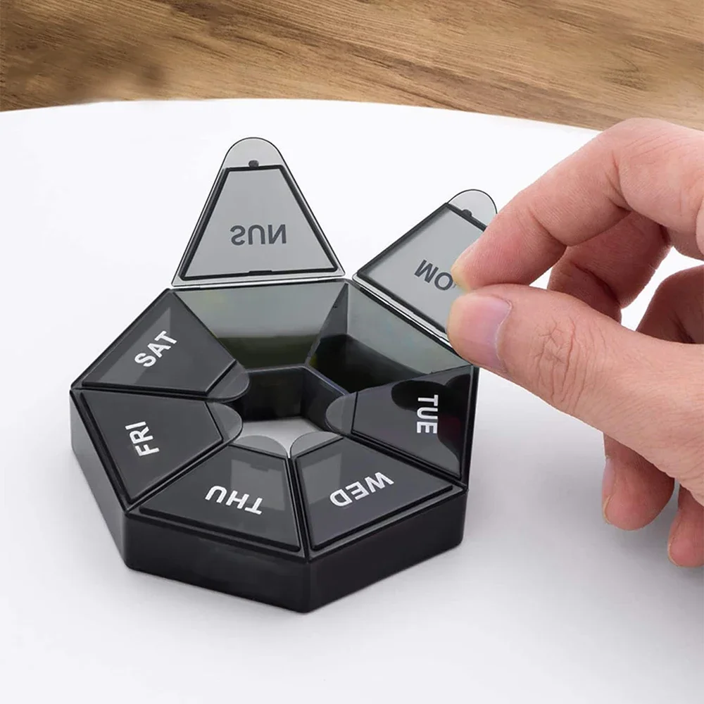 

1 шт.-мини-маленькая портативная дорожная коробка для витаминов и таблеток, чехлы для таблеток, контейнер-органайзер для хранения таблеток, сетки на 7 дней, лекарства, рыбные масла