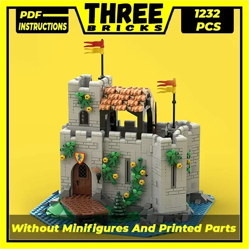 Moc Building Bricks Military Castle Model Lion Knights' Outpost Technology Modular Blocks Gifts Christmas Toys DIY Sets Assembly