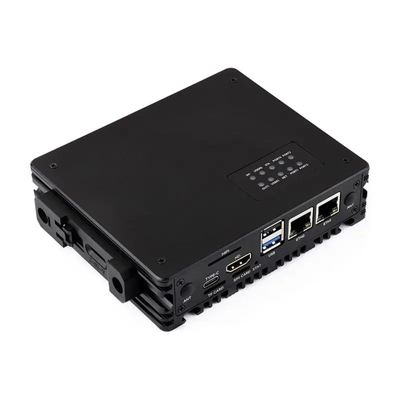 [NEW!A25P】 For Raspberry Pi CM5 RS485 4G/5G Expansion Board 4-CH RS485 Gigabit/2.5G Board With Case