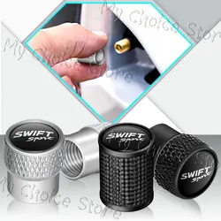4Pcs/Set 3D Aluminum Alloy Car Wheel Tire Air Valve Dust Caps Rim Decor For Suzuki Swift Sport Logo Emblem Accessories