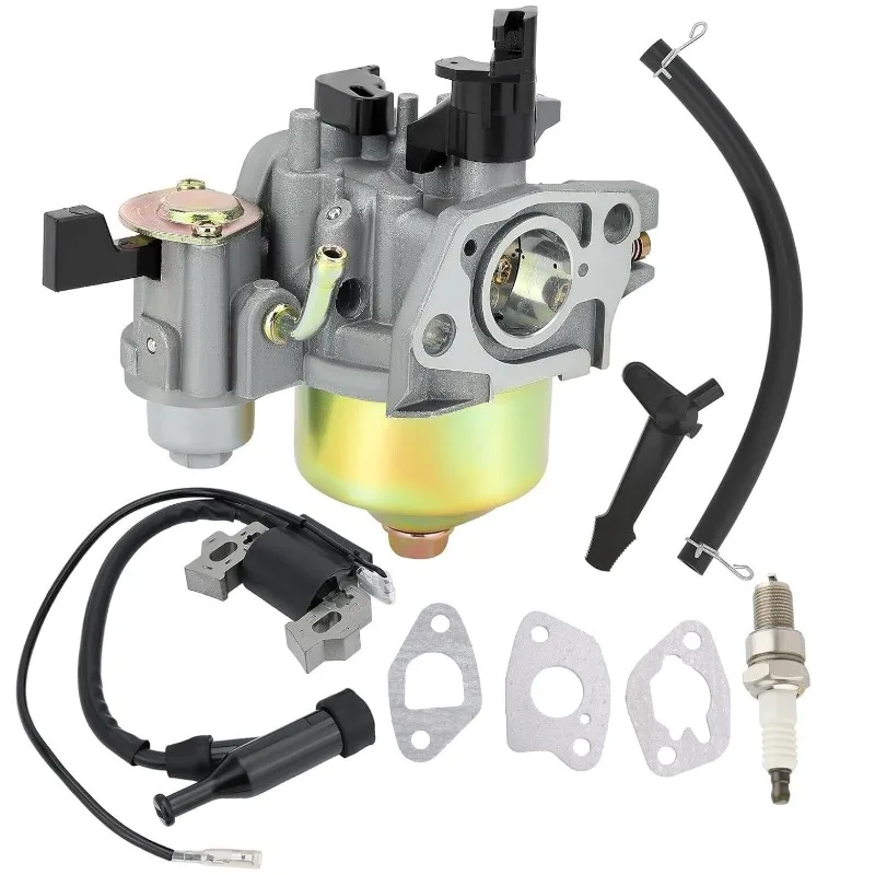 Carburetor Ignition Coil Spark Plug Kit for HONDA GX160 GX200 168F 16100-ZH8-W61