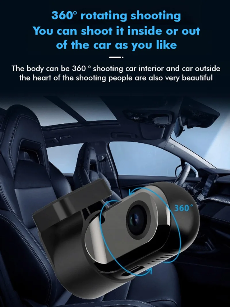 Car HD night vision android car recorder car large screen free tallation video HD car recorder