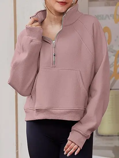 Sweat à Capuche avec Fermeture Éclair pour Femme, Streetwear Décontracté, Y2K, PVD, Couleur Unie, Manches sulf, Optique Souriante