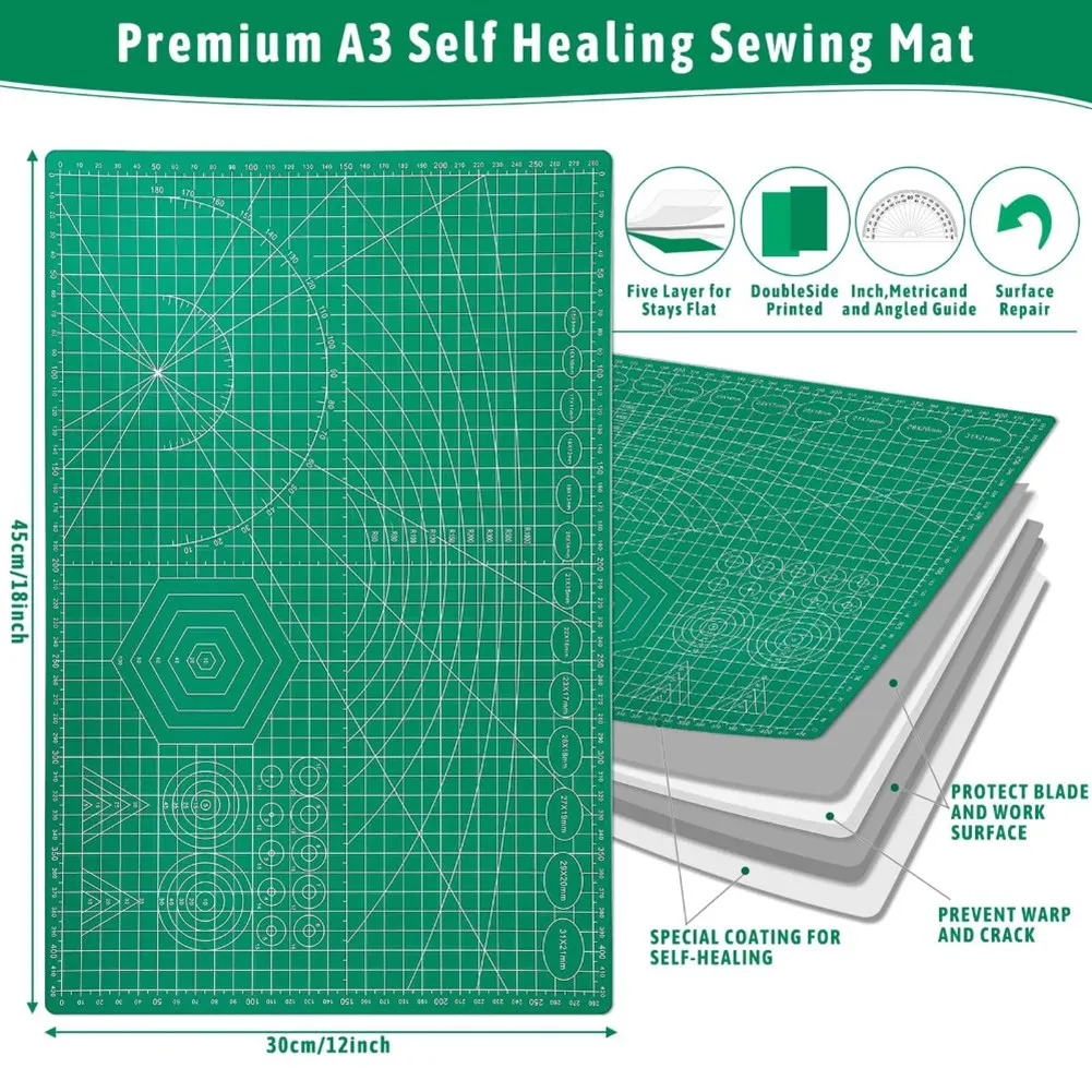 

【ПРИС-ПРЕП!】Самолепестковые коврики для резки (5 шт.) Набор ножей Exacto для набора — работает для поделок, скрапбукинга и стеганых рабочих ковриков