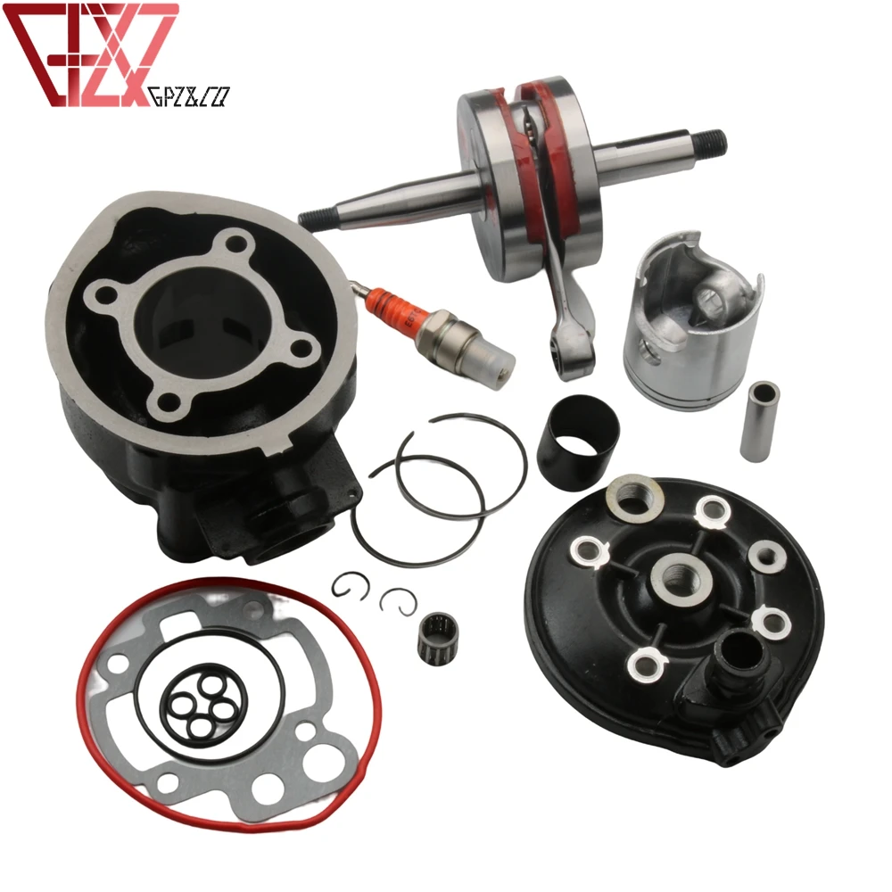 90cc 49mm Big Bore Cylinder Kit & Racing Crankshaft For Peugeot XP6-Enduro 50 NK7 XP7 XPS Street Evo XR6 XR7 50cc Minarelli AM6