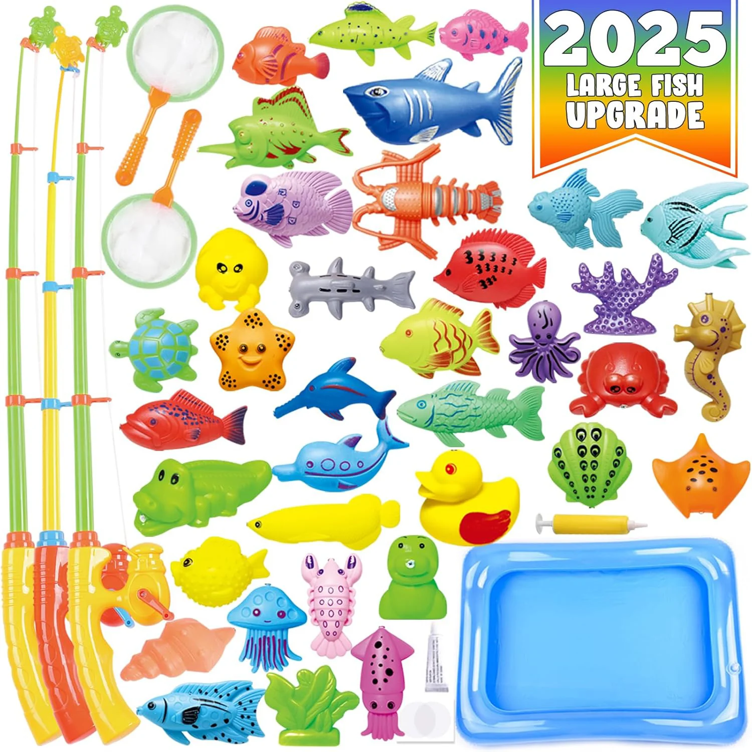  Children's Magnetic Fishing Game Fish Toy Magnetic Game Children Fishing Toy Exercise Body Coordination Suit Gift To Children