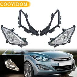 For Hyundai Elantra i35 2014-2016 Car Front Bumper Fog Lights Driving Lamp Headlight Assembly Foglight Cover Grill Auto Parts