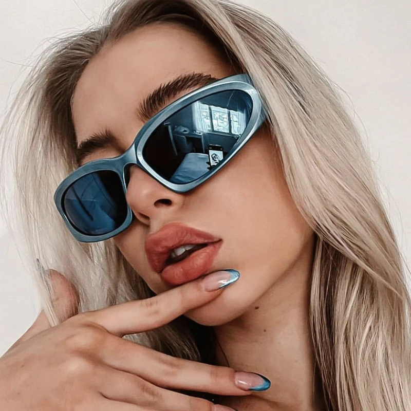 Y2k neue Punk Sport Sonnenbrille für Männer Frauen Luxusmarke Designer Sonnenbrille Herrenmode Vintage Sonnenbrillen UV400 Brille Brillen – Detail 2