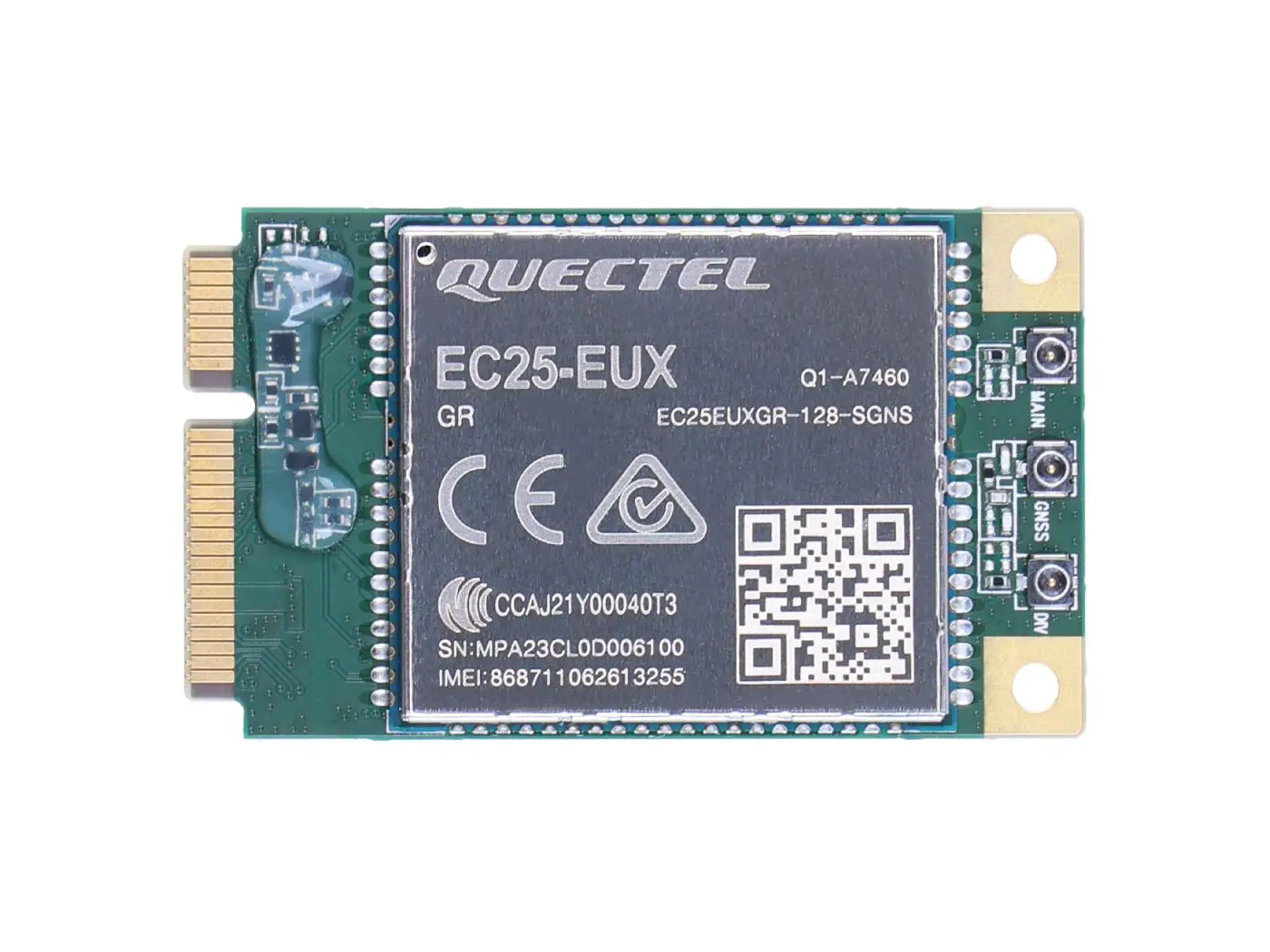 LTE Cat 4 EC25-AFXGA-mini-PCIe-2G/3G/4g Communications with Multiple GNSS, North American Carriers