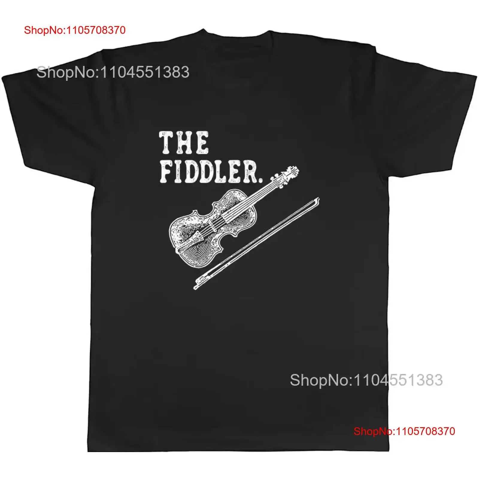 The Fiddler Mens T Shirt Violin Fiddle Bowed Instrument vintage Washed Breathable Versatile Stretched Casual Unisex streetwear