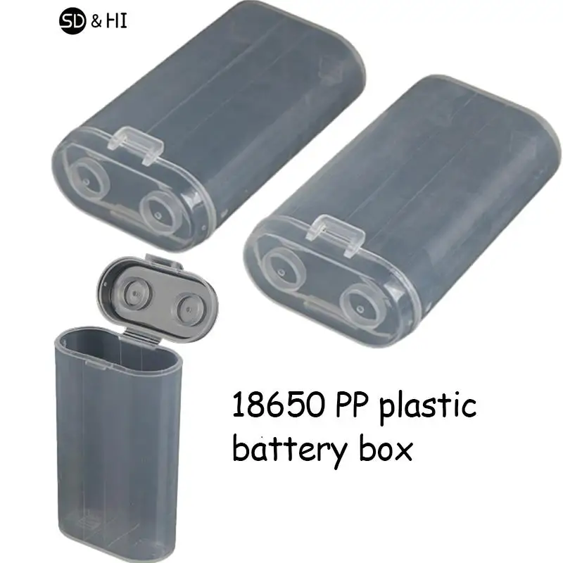 Waterproof 18650 Battery Plastic Storage Box Rechargeable Battery Power Bank Plastic Cases Durable 18650 Battery Holder Case