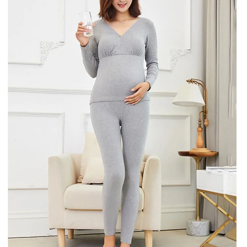 Women's Pajamas for Pregnant Women Maternity Clothes Breastfeeding Nightdress Nursing Mothers Loungewear Nightwear Sets