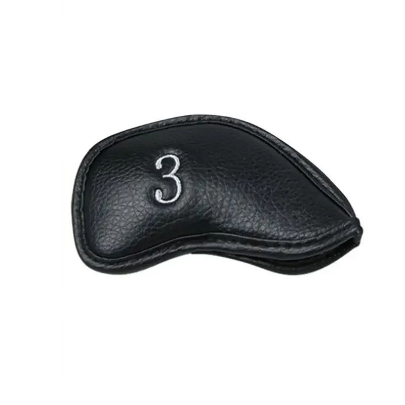 12 Pieces PU Leather Golf Iron for Head Covers Set Thick Synthetic Headcover Meshy Golf Iron Covers Set Fit for Most Br