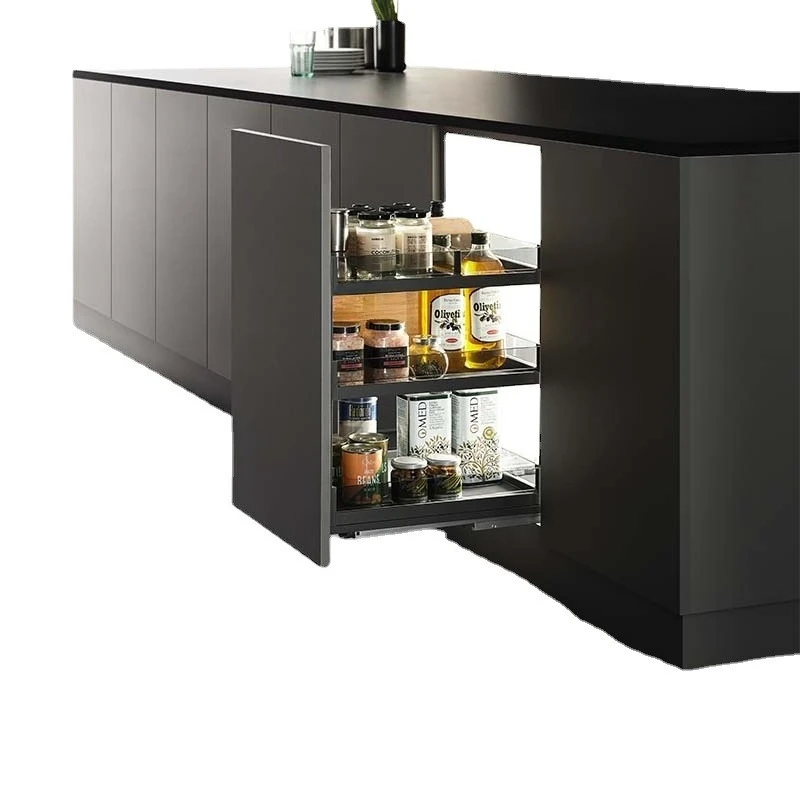 

Cabinet side seasoning basket side drawer buffer seasoning basket