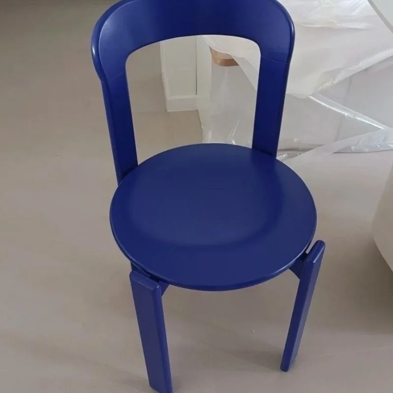 French Retro Solid Wood Chair Vintage Furniture For Dining Room Living Room Dressing Makeup Desk