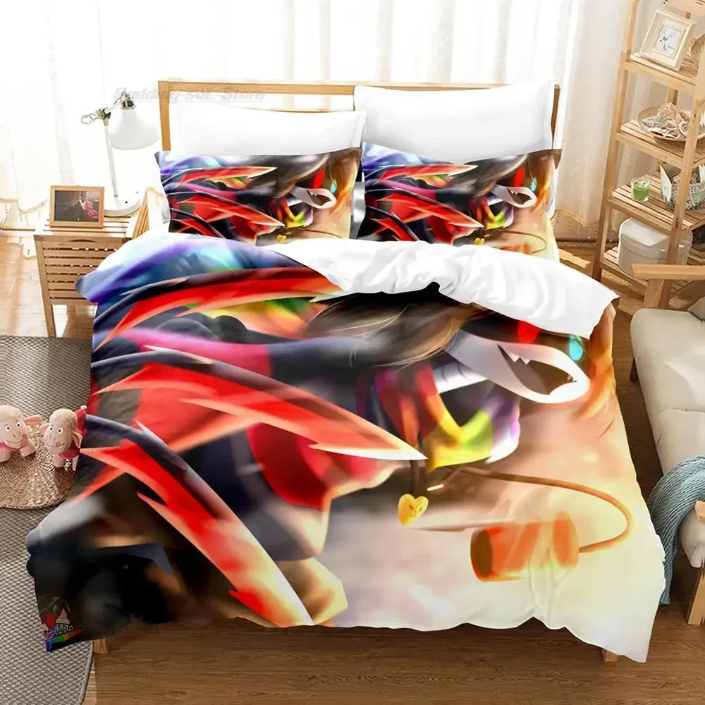 

3PCS Single-sided Printed Quilt Cover Pillowcase Murder Drones Pattern Beddingset King Queen Comfortable Bedspreads BirthdayGift