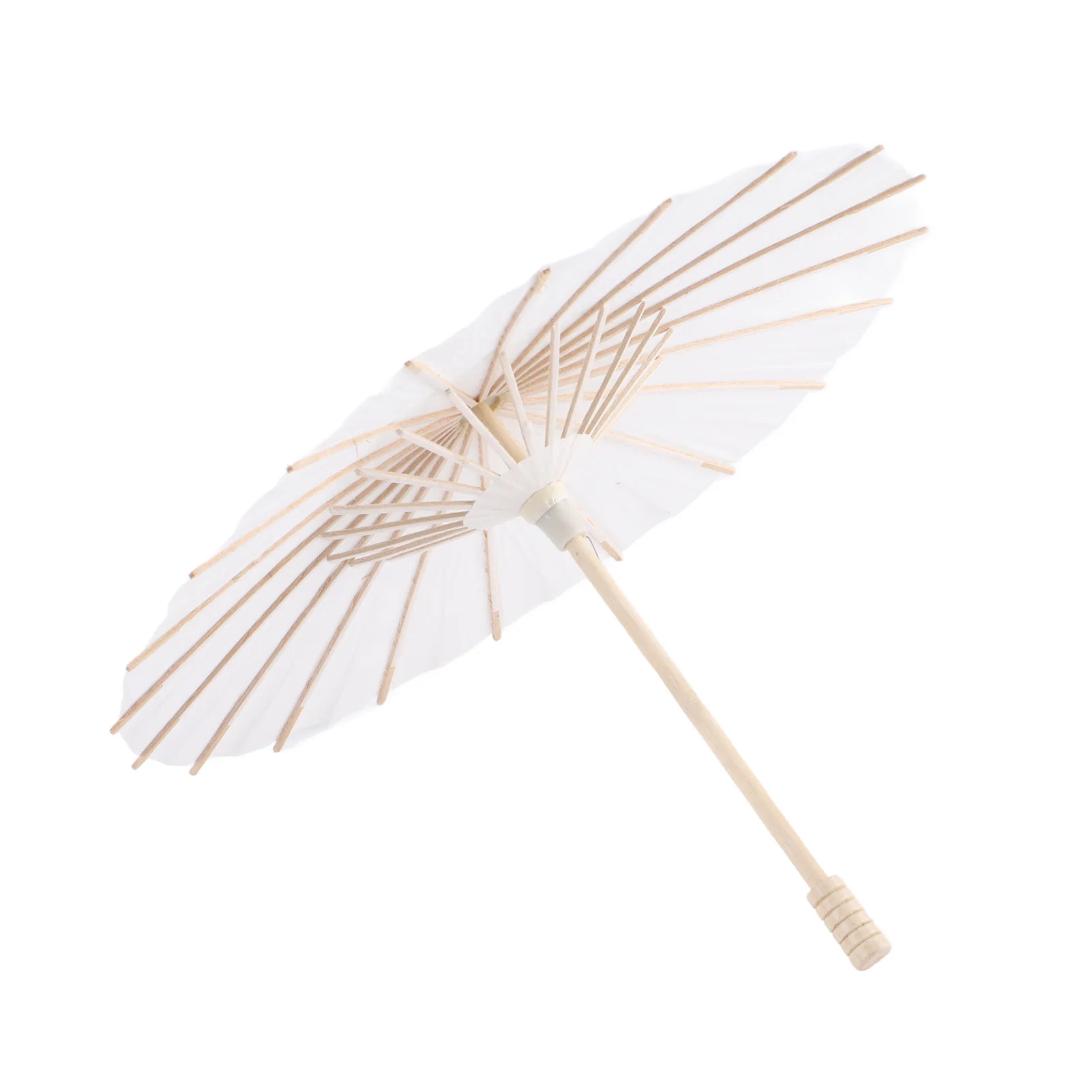 Wit papier decoratieve paraplu, soepele opening en sluiting, comfortabele grip, schooldecoratie, foto cosplay prop, papieren paraplu