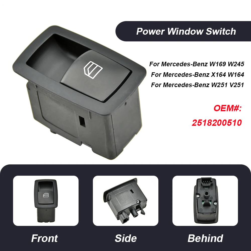 

For Mercedes-Benz B Class W245 B150 B160 B170 B180 B200 2005-2011 Car Window Switch Button Electric Control A2518200510