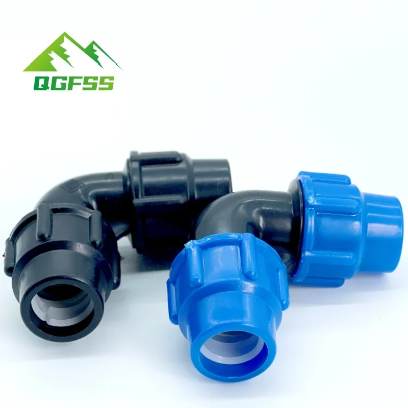 

Fast Joint Elbow Plastic PE Pipe Fittings Blue Cap Fast Joint 16mm 20mm 25mm 32mm 40mm 50mm 63mm Tap Water Irrigation