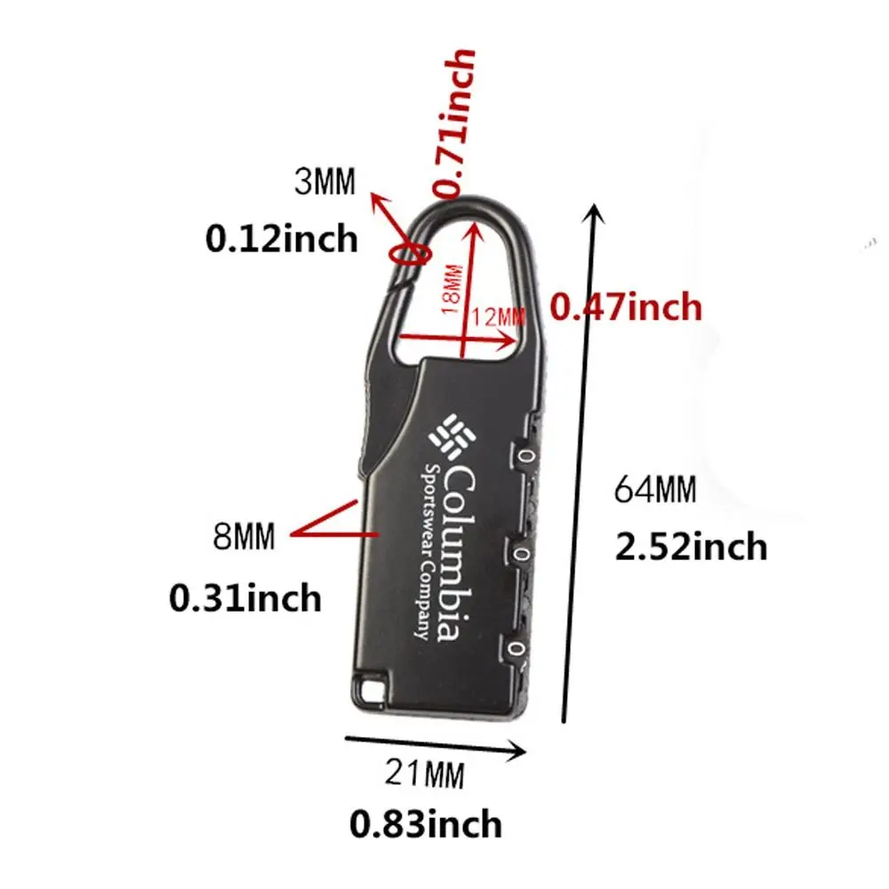 سبيكة صغيرة عدد قفل رمز الجمع 3 أرقام درج خزانة قفل قفل خارجي أقفال كلمة المرور قفل الأمتعة المنزل