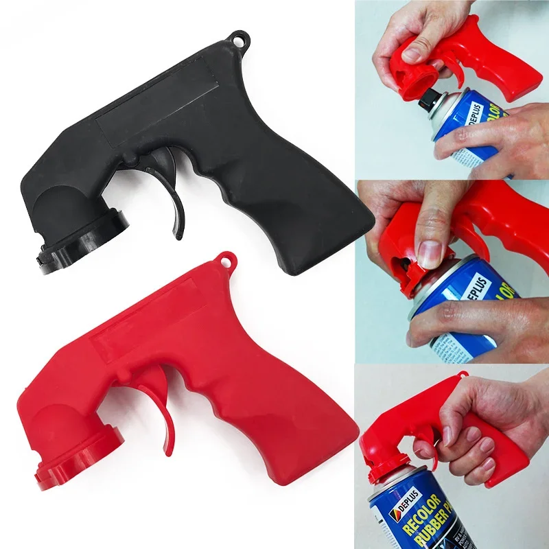 Adattatore spray Cura della vernice Maniglia per pistola a spruzzo aerosol con impugnatura completa Collare di bloccaggio del grilletto Manutenzione