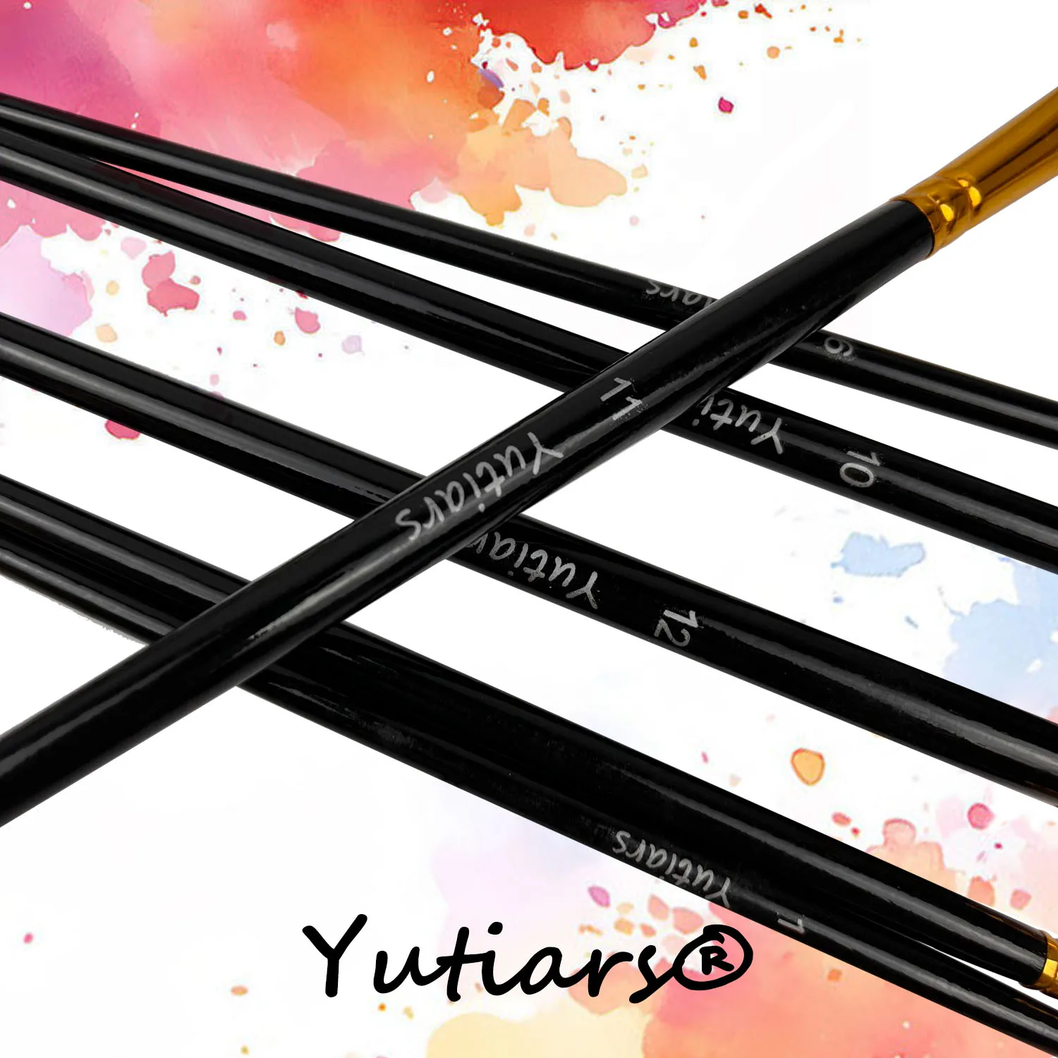 12pcs Flat Paint Brush Set - Professional Artist Quality for Acrylic, Oil, Watercolor & Gouache with Durable Synthetic Nylon image 3