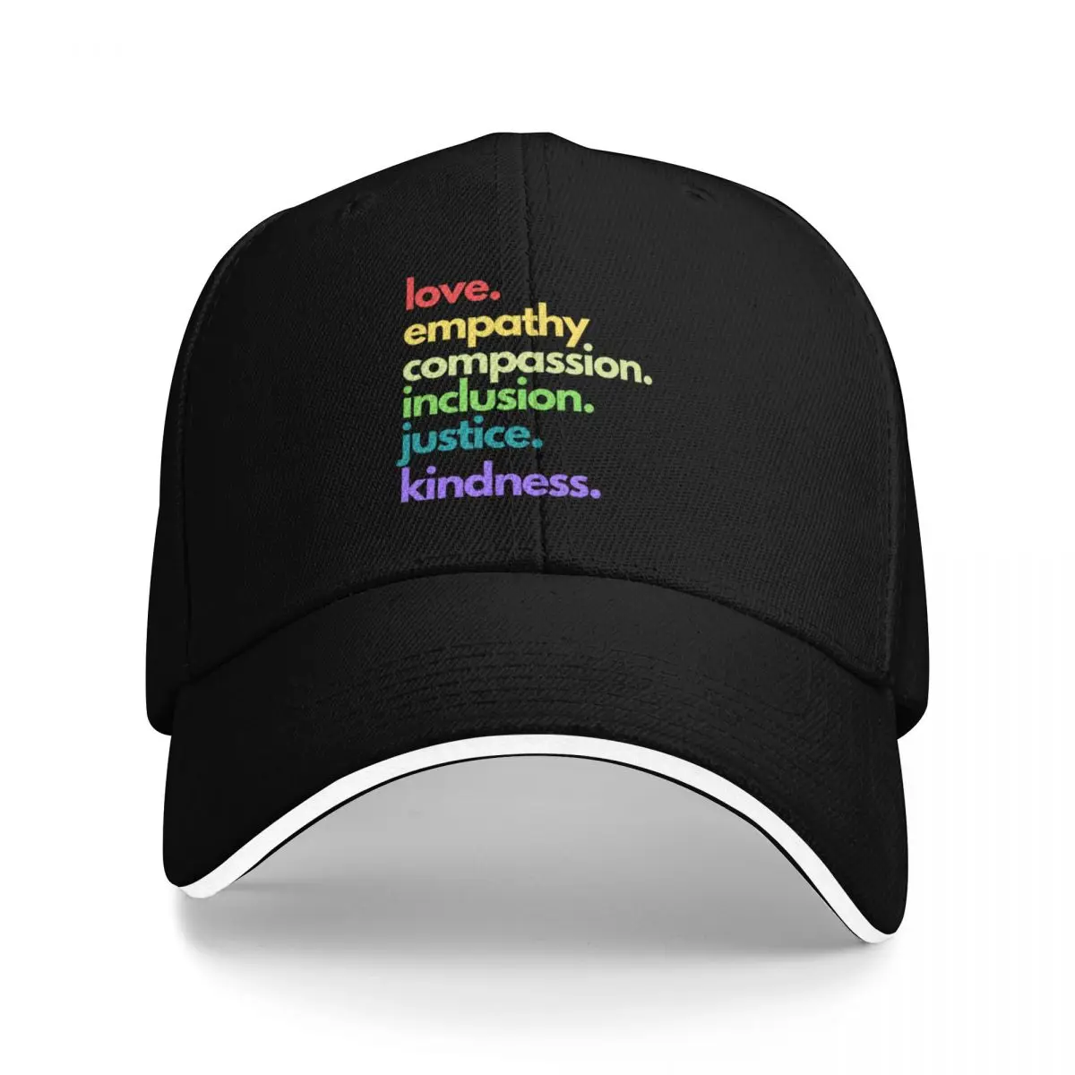 

love, empathy, compassion, inclusion, justice Baseball Cap party Hat custom Hat Caps Women Men's