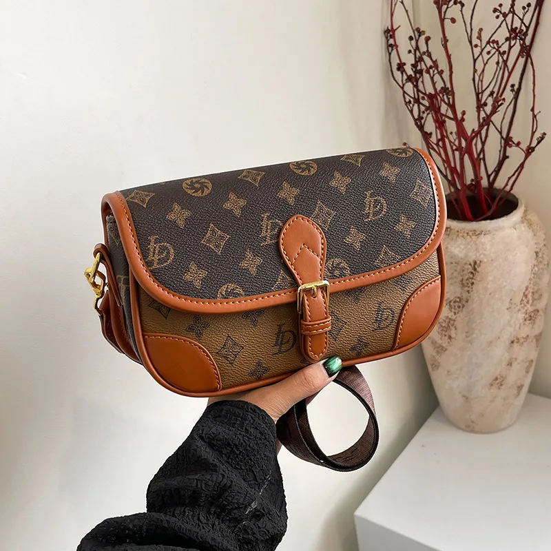 

Новая уникальная мини-сумка-кроссбоди 2026 года с принтом, широким ремнем, текстурированная, класса люкс, трансформируемая, на плечо, бутик-кошелек, подарок для женщин