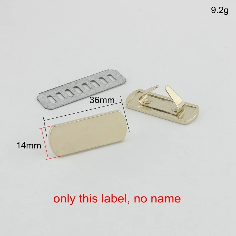 5-20-100 pieces,36*14mm light gold handbag rectangle metal purse label tags,bags purse metal labels,add YOUR LOGO