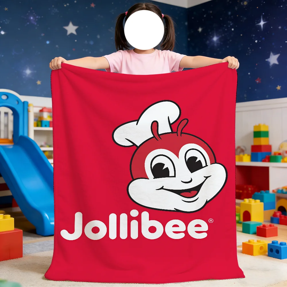 Jollibee Burger Blanket For Soft Throw Blanket for Picnic Bed Sofa Home Bedroom Cozy Warm Comfortable