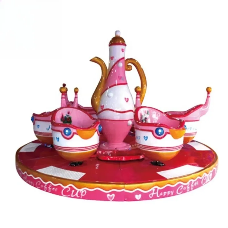 Spinning Ride Coffee Cup Turntable Game Kids Ride Machine