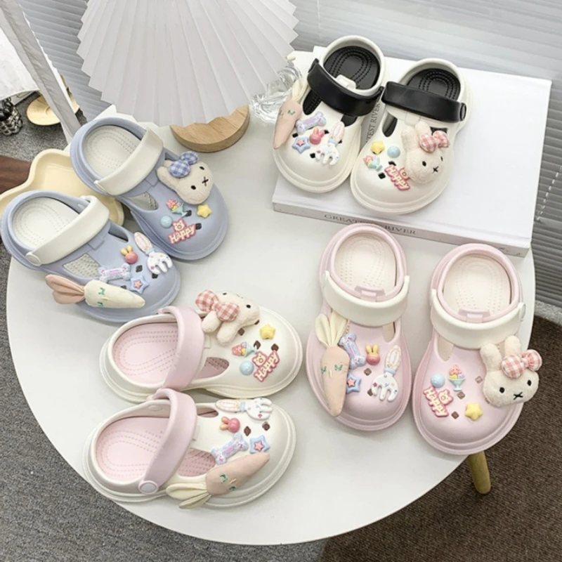 

Летние пляжные сандалии для девочек 2026: повседневные, милые, универсальные, в корейском стиле, мягкие, удобные, легкие, для прогулок и путешествий на природе