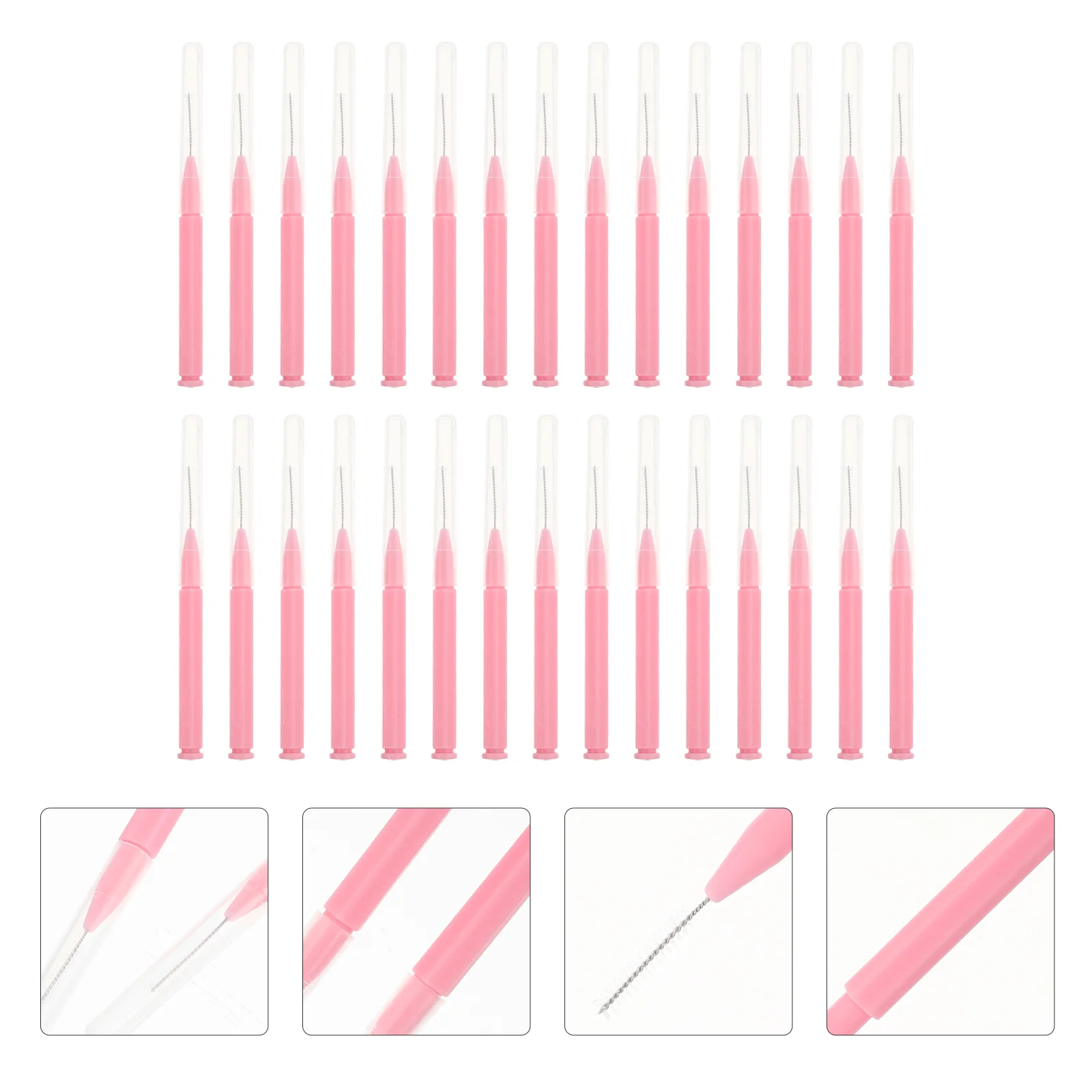 30 Pcs Interdental Brush Kit Tooth Disposable Teeth Floss Toothpick Flosser Portable Nylon Silk